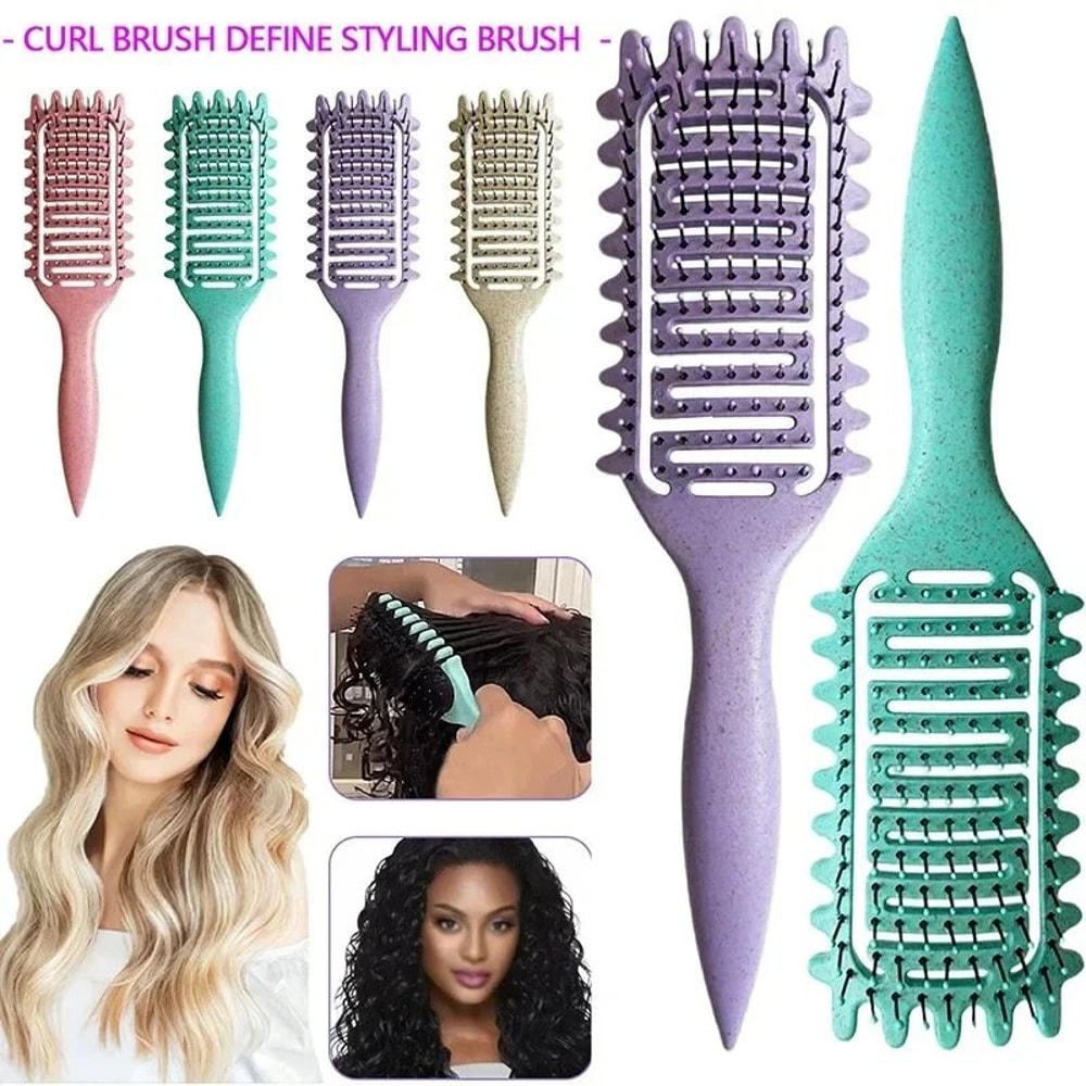 Curl Defining Detangling Brush Vented Styling Comb For Wet Curly Hair 2