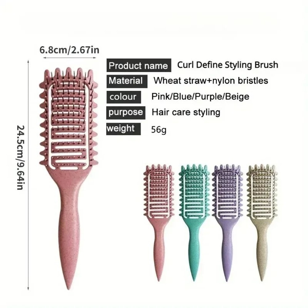 Curl Defining Detangling Brush Vented Styling Comb For Wet Curly Hair 3