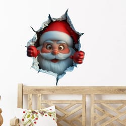 santa claus christmas wall stickers removable self adhesive holiday decor for home