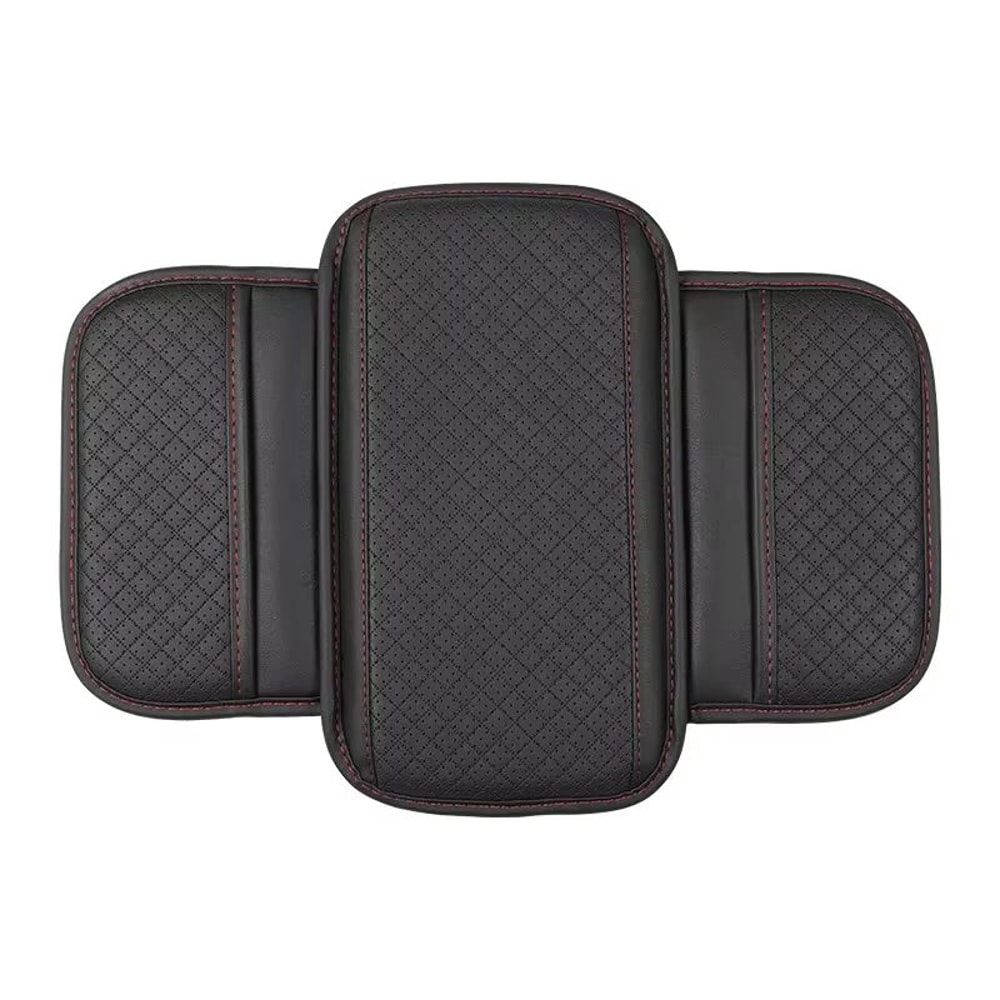 Universal PU Leather Car Armrest Cushion Breathable Center Console Cover Protector 2