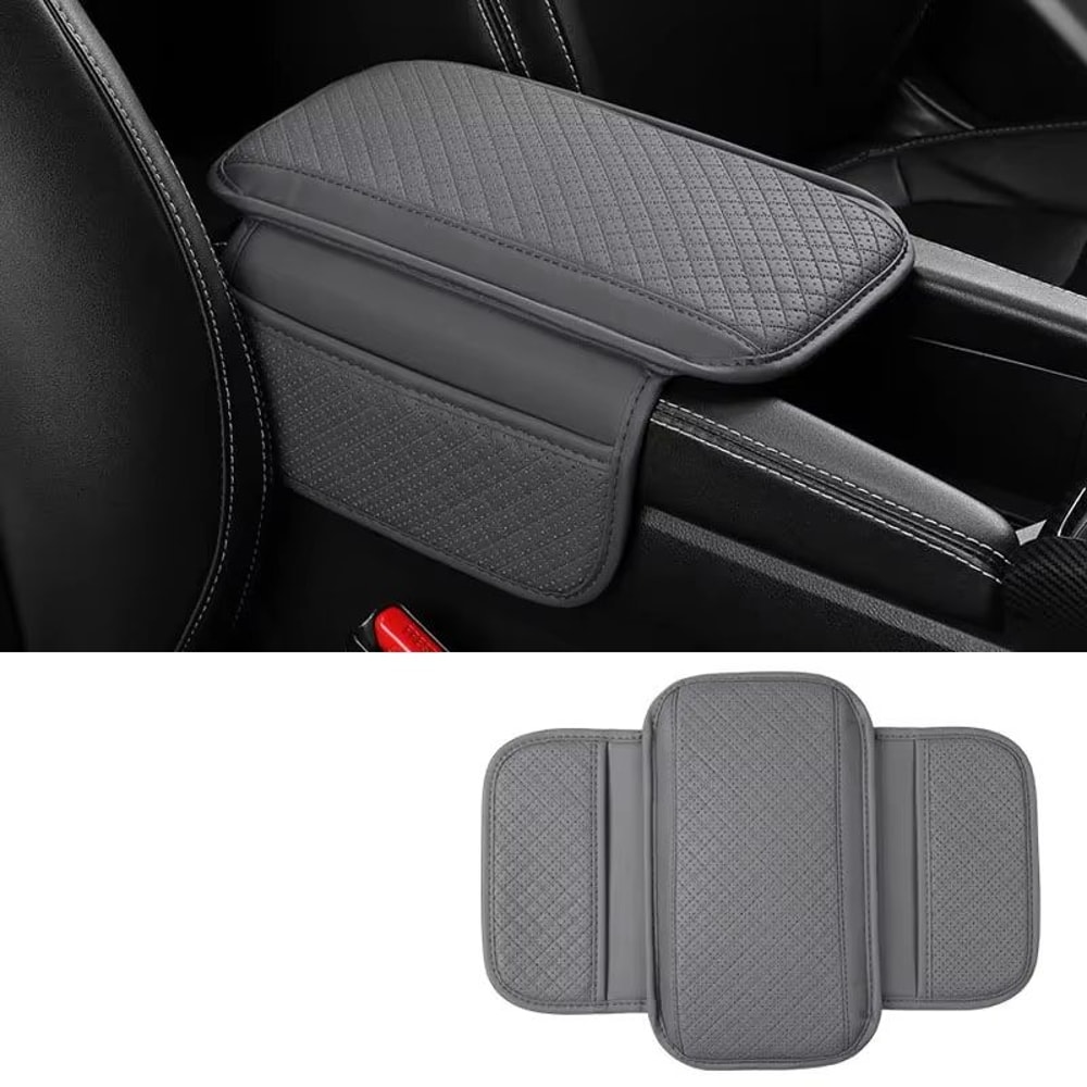 Universal PU Leather Car Armrest Cushion Breathable Center Console Cover Protector 5