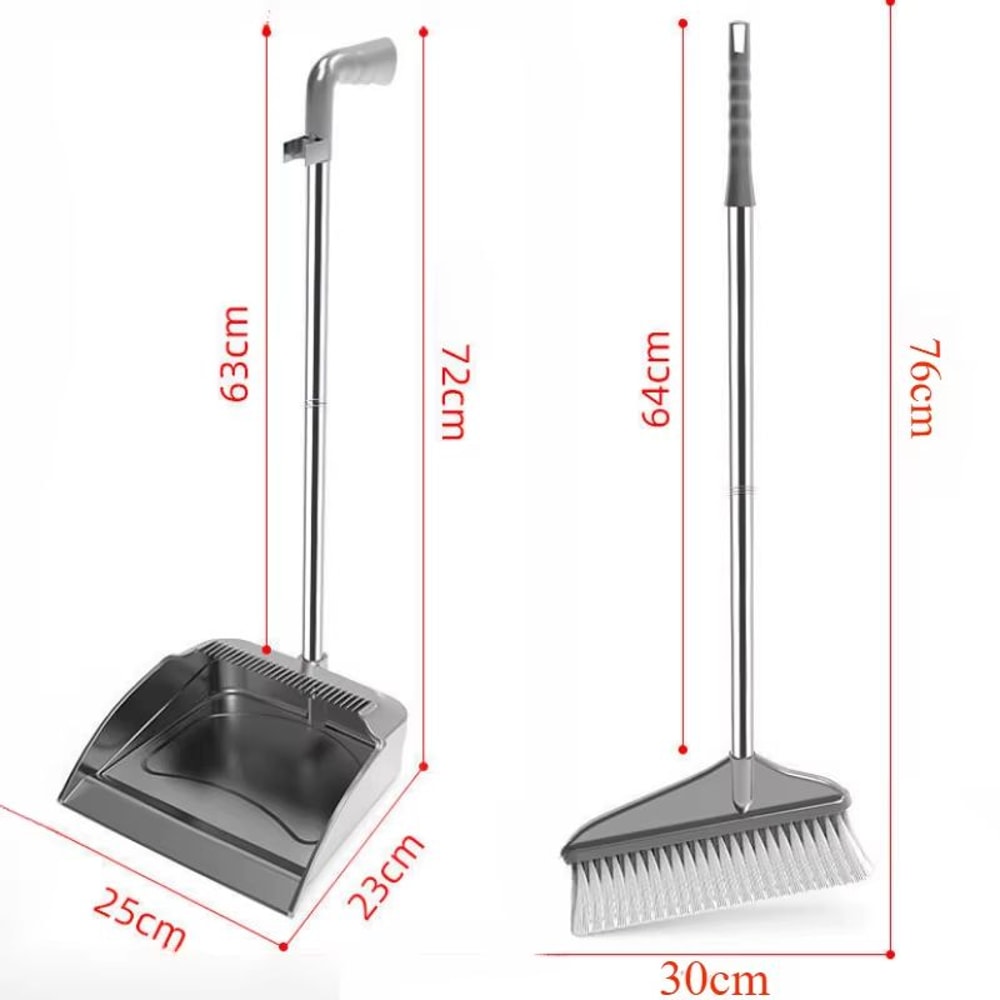 Multifunction Plastic Broom And Dustpan Set Portable Floor Sweeper Cleaning Tool 4