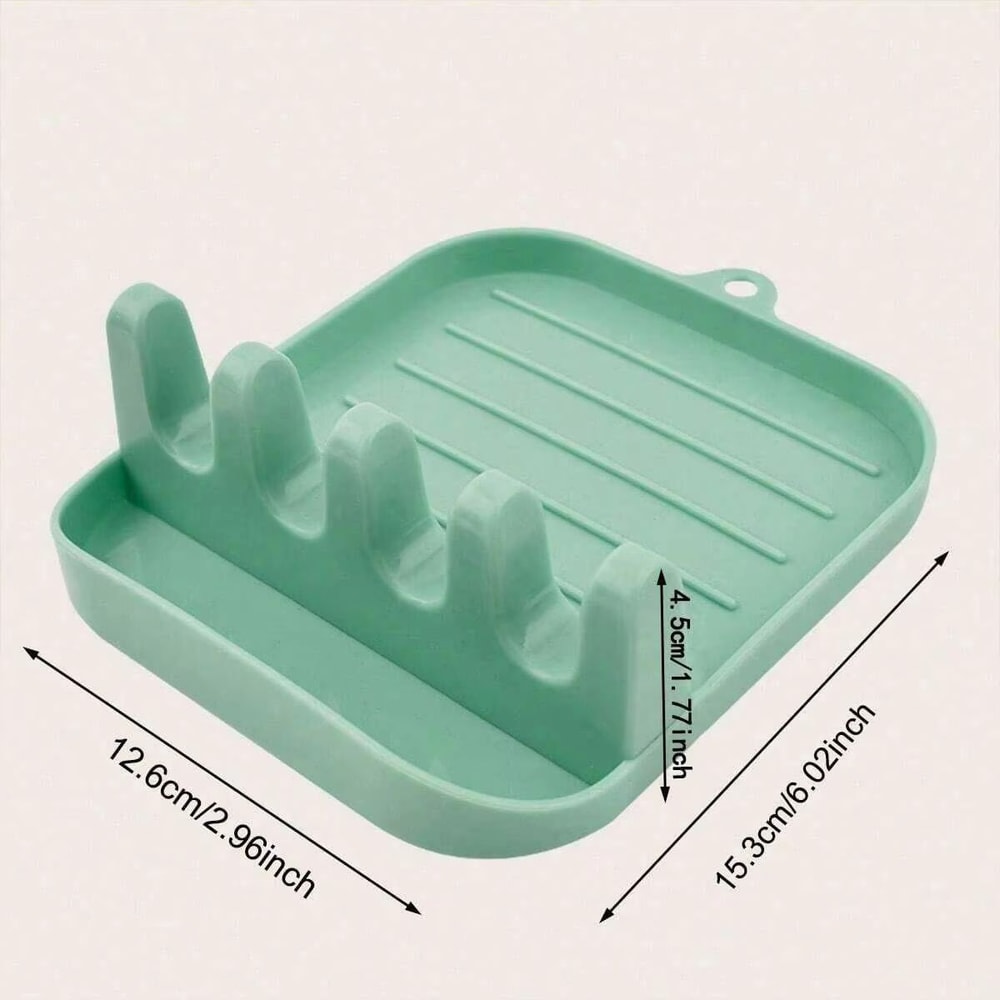 Multifunction Kitchen Spoon And Pot Lid Rest Rack Countertop Spatula Holder 1