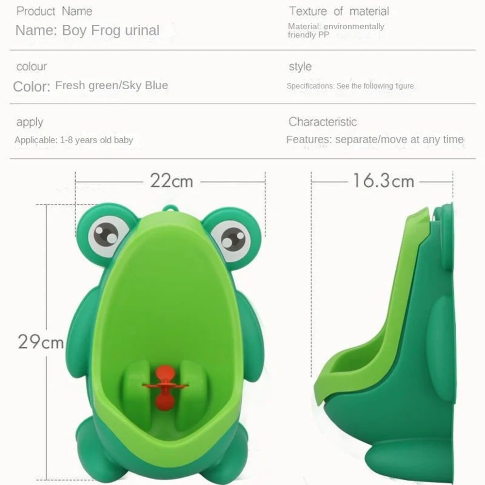 Frog Shape Wall Mounted Baby Urinal Potty Trainer For Boys With Fun Target 2
