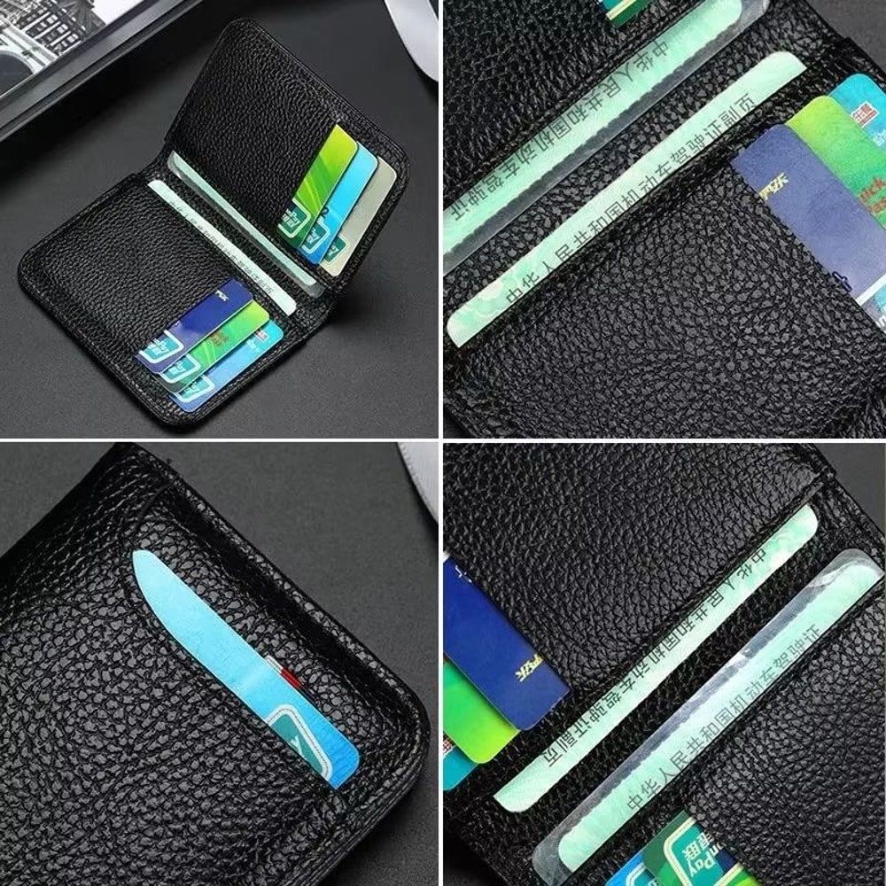 Ultra Slim PU Leather Mini Wallet For Men With Compact Card Holder Design 4