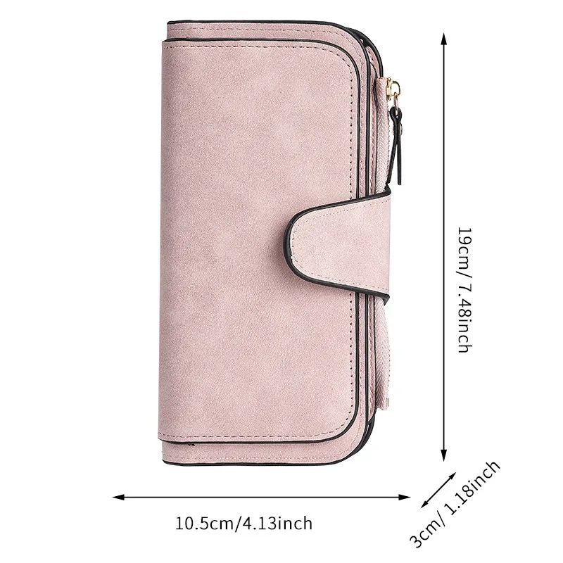 Multi Slot Long Womens Wallet Clutch With Phone Pocket And Coin Purse 4