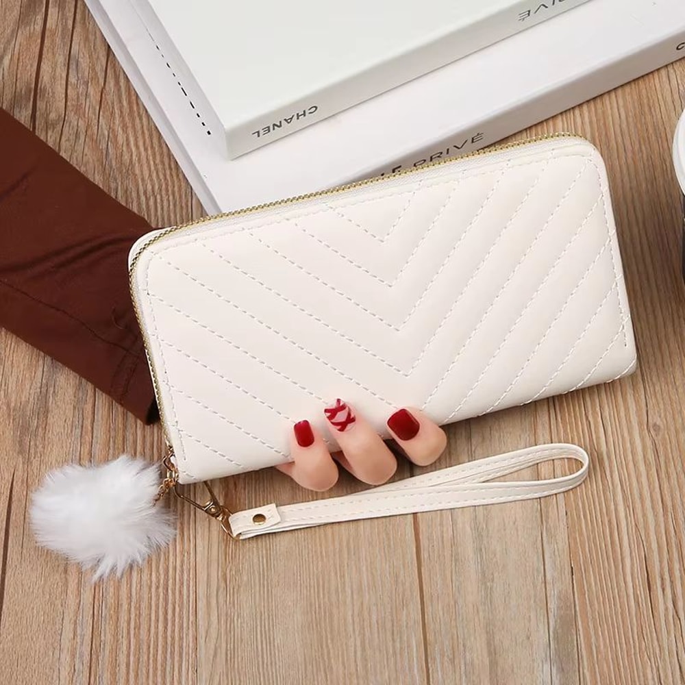 Korean Hollow Leaf Long Wallet Clutch Large Capacity Card Holder Purse 6