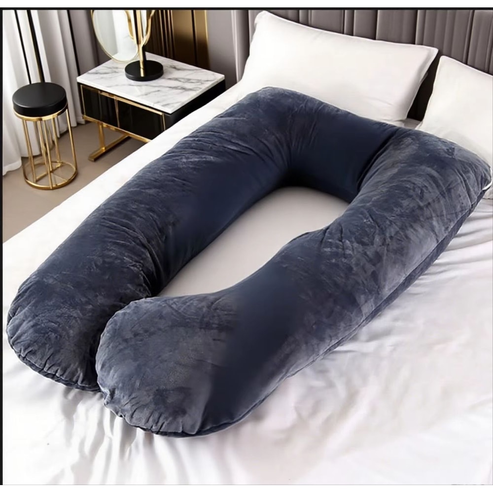 Velvet Ergonomic Maternity Pillow Adjustable Orthopedic Pregnancy Support Cushion 3