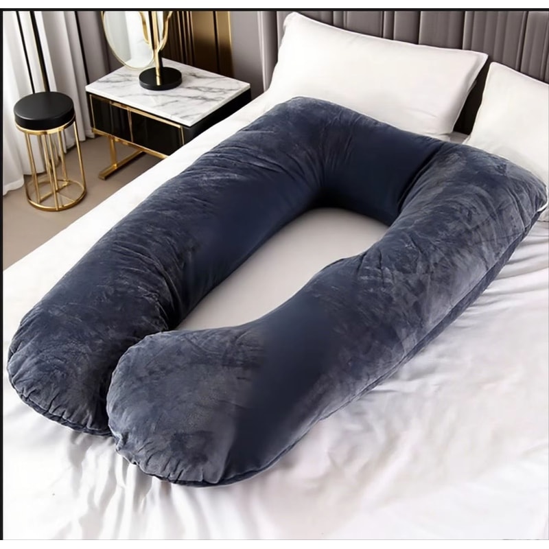 Velvet Ergonomic Maternity Pillow Adjustable Orthopedic Pregnancy Support Cushion 3
