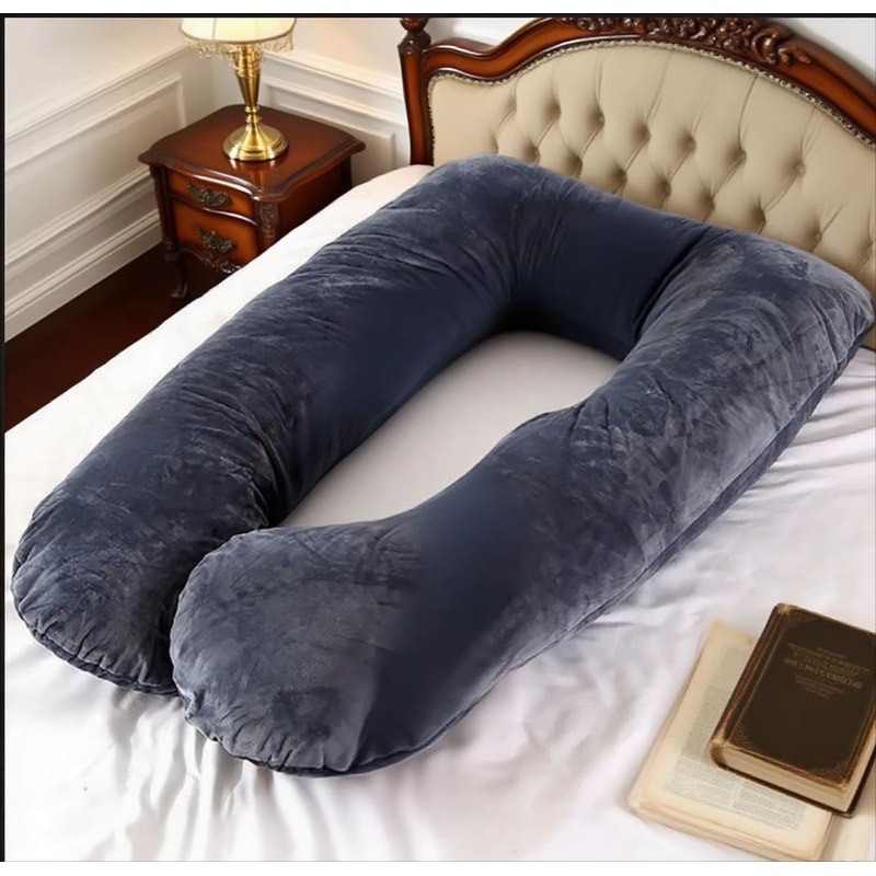 Velvet Ergonomic Maternity Pillow Adjustable Orthopedic Pregnancy Support Cushion 4
