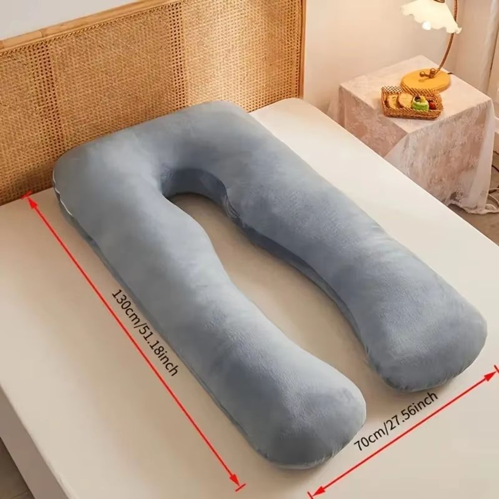 Velvet Ergonomic Maternity Pillow Adjustable Orthopedic Pregnancy Support Cushion 5