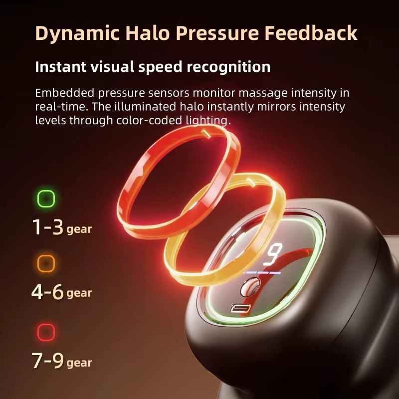 4 Head Handheld Fascia Massage Gun Deep Tissue Muscle Recovery Tool 3