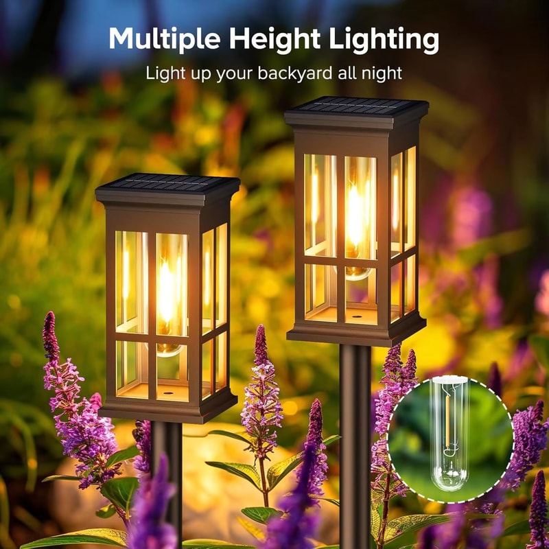 SolarGlow LED Pathway Lights Set For Garden Walkways And Outdoor Landscaping 3