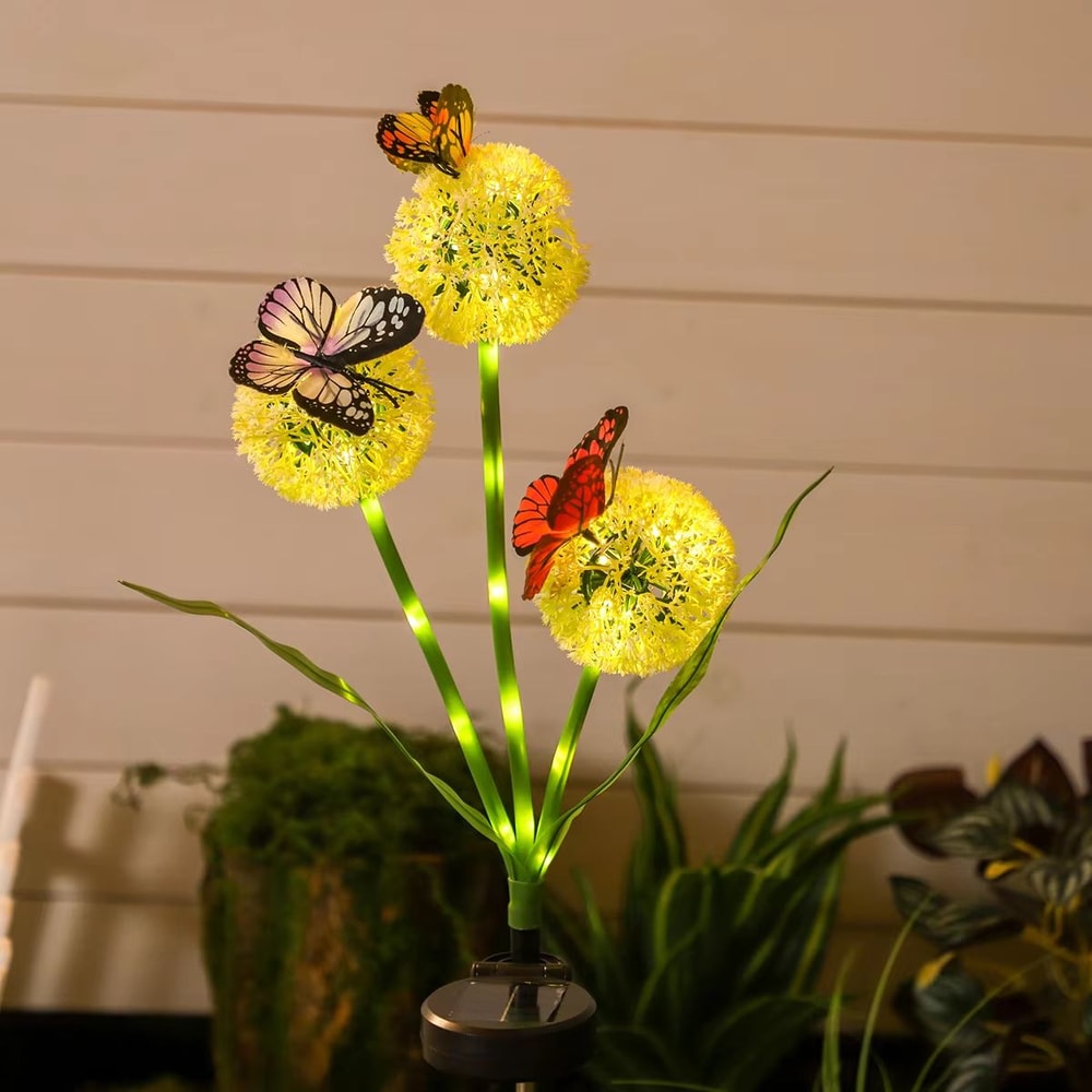 SolarBloom Butterfly Dandelion Garden Light For Outdoor Decor 5
