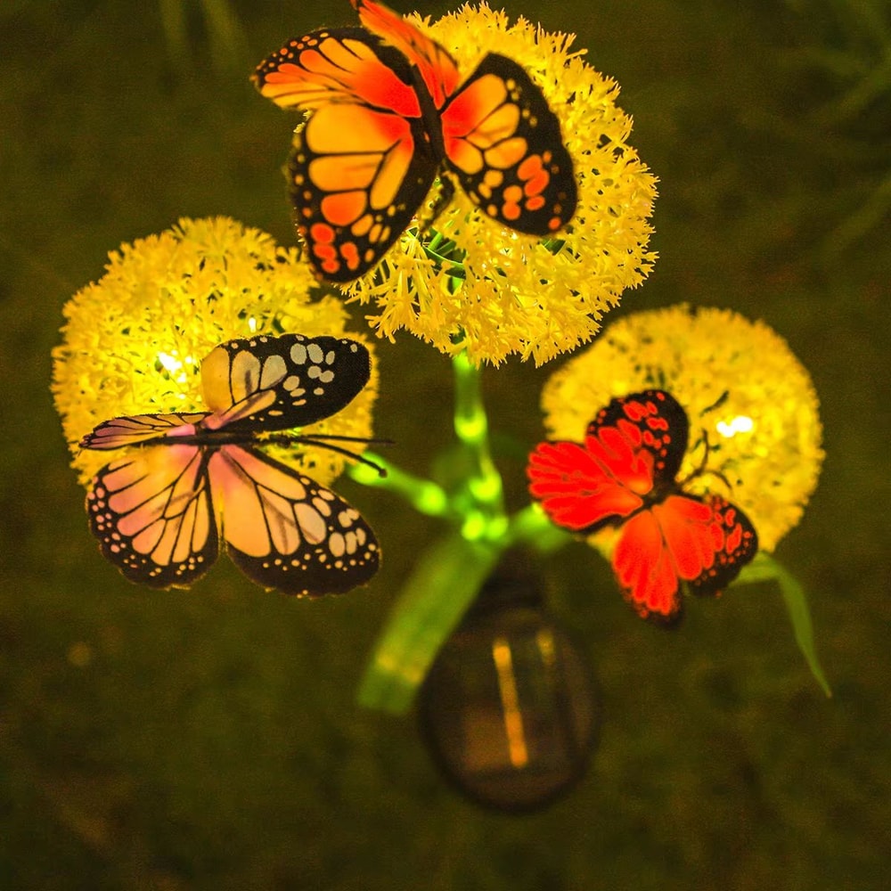 SolarBloom Butterfly Dandelion Garden Light For Outdoor Decor 7
