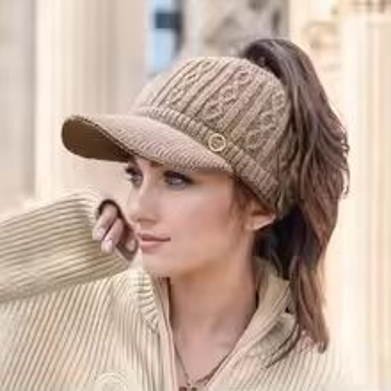 CozyShield Thick Lined Knitted Sun Cap With Ear Protection For Women 9