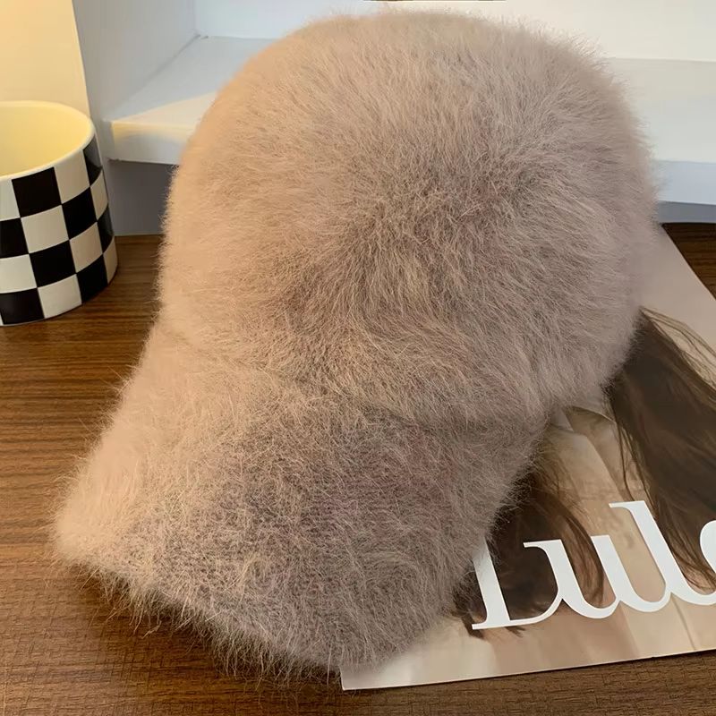 SoftFluff Rabbit Plush Baseball Cap For Women With Slim Face Fit 12