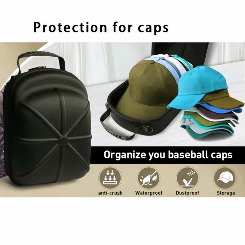 CapGuard Hard Shell Hat Travel Case For Baseball Caps Storage 2