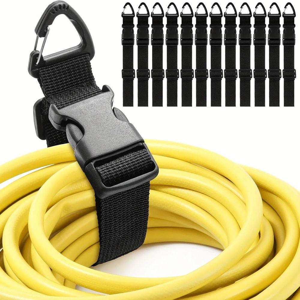 Heavy Duty Adjustable Cord Organizer Strap With 3 Axis Buckle For Garage And Workshop Storage 0