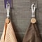 Rustic Beech Wood Towel Clip Set With Woven Rope Non Slip Kitchen Bathroom Organizer 2pcs 1
