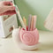 Snail Shape Desk Organizer Pen Holder With Multi Compartment Storage 1