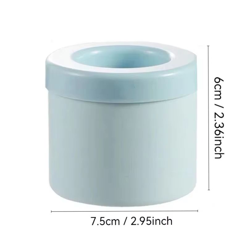 2 In 1 Silicone Ice Cube Mold Bucket Round Ice Maker Cup For Drinks Cocktails Summer Cooling 5