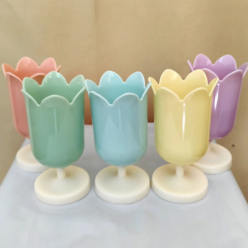 Tulip Shape Desk Organizer Pen Holder And Makeup Brush Storage Cup 4