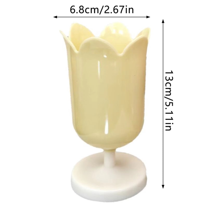 Tulip Shape Desk Organizer Pen Holder And Makeup Brush Storage Cup 5