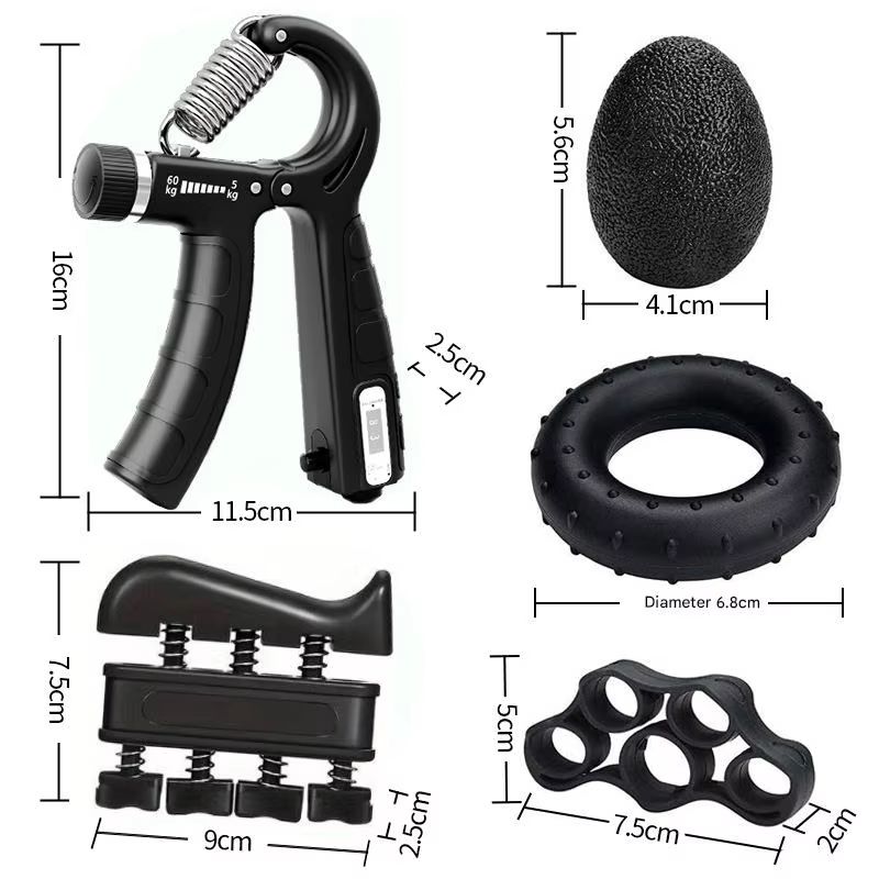5 In 1 Grip Strength Trainer Set Hand Gripper Finger Stretcher Stress Relief Kit For Wrist And Fo 3
