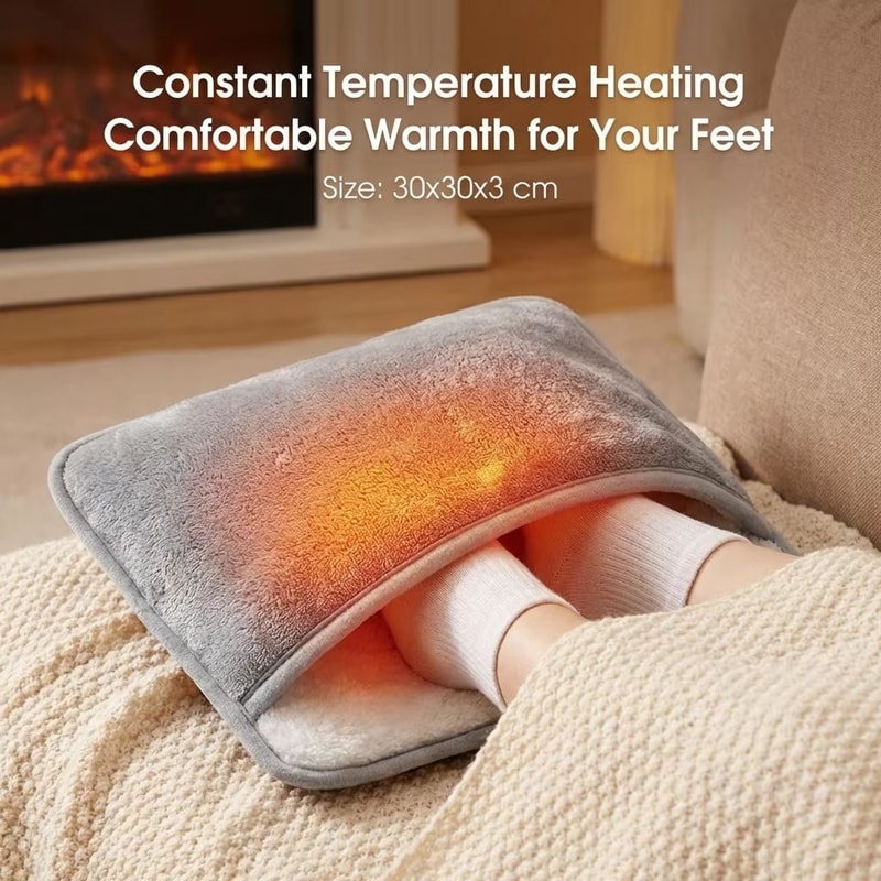 USB Electric Foot Warmer Heating Pad With Plush Washable Cover 5