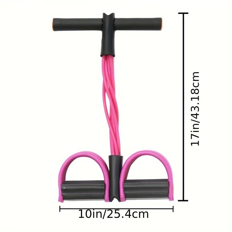 6 Tube Resistance Band Trainer With Pedal Multi Functional Home Workout Equipment For Arms Legs Wa 4