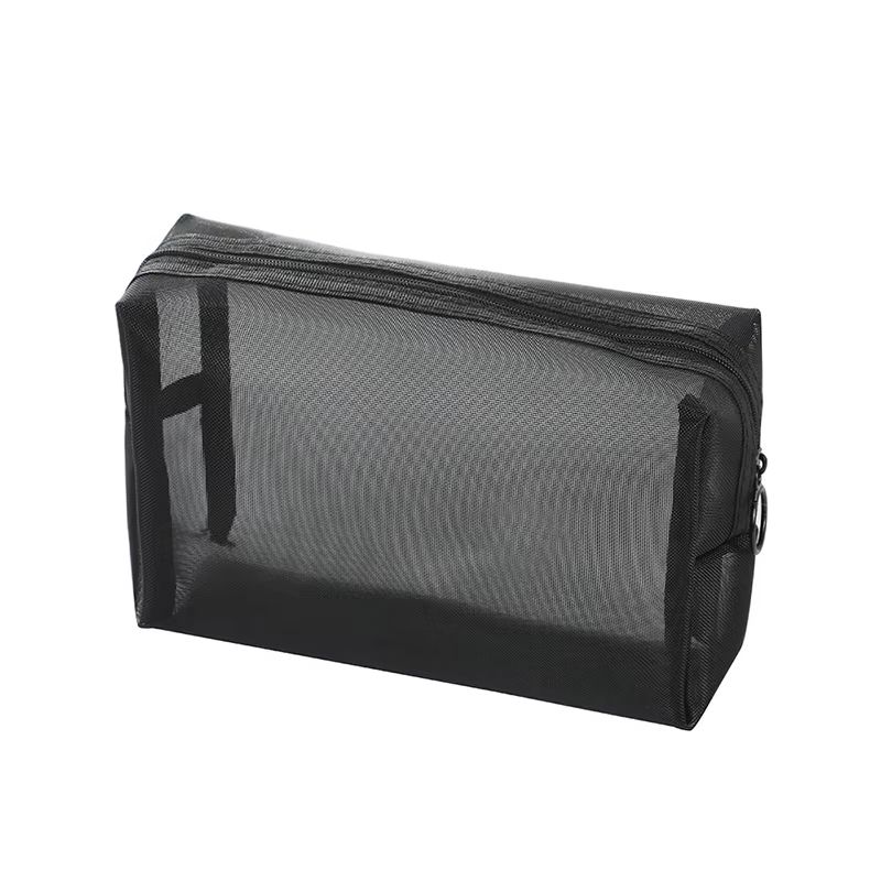 Large Capacity Waterproof Mesh Cosmetic Bag Portable Travel Toiletry Organizer With Zipper 5
