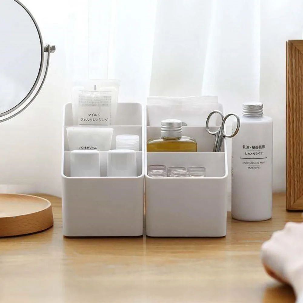 3 Compartment Desktop Stationery Organizer Box Multi Functional Pen Marker Storage Holder 2