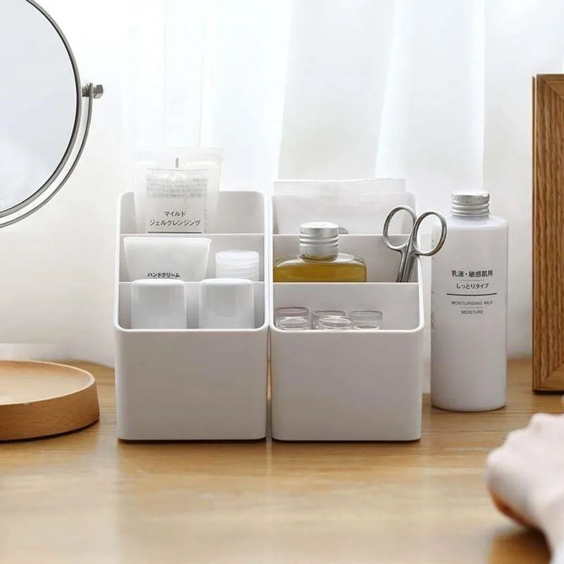 3 Compartment Desktop Stationery Organizer Box Multi Functional Pen Marker Storage Holder 2