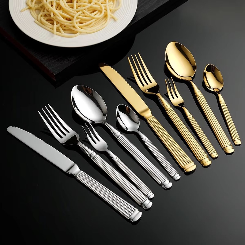 5 Piece Heavy Duty Stainless Steel Cutlery Set With Steak Knife 2
