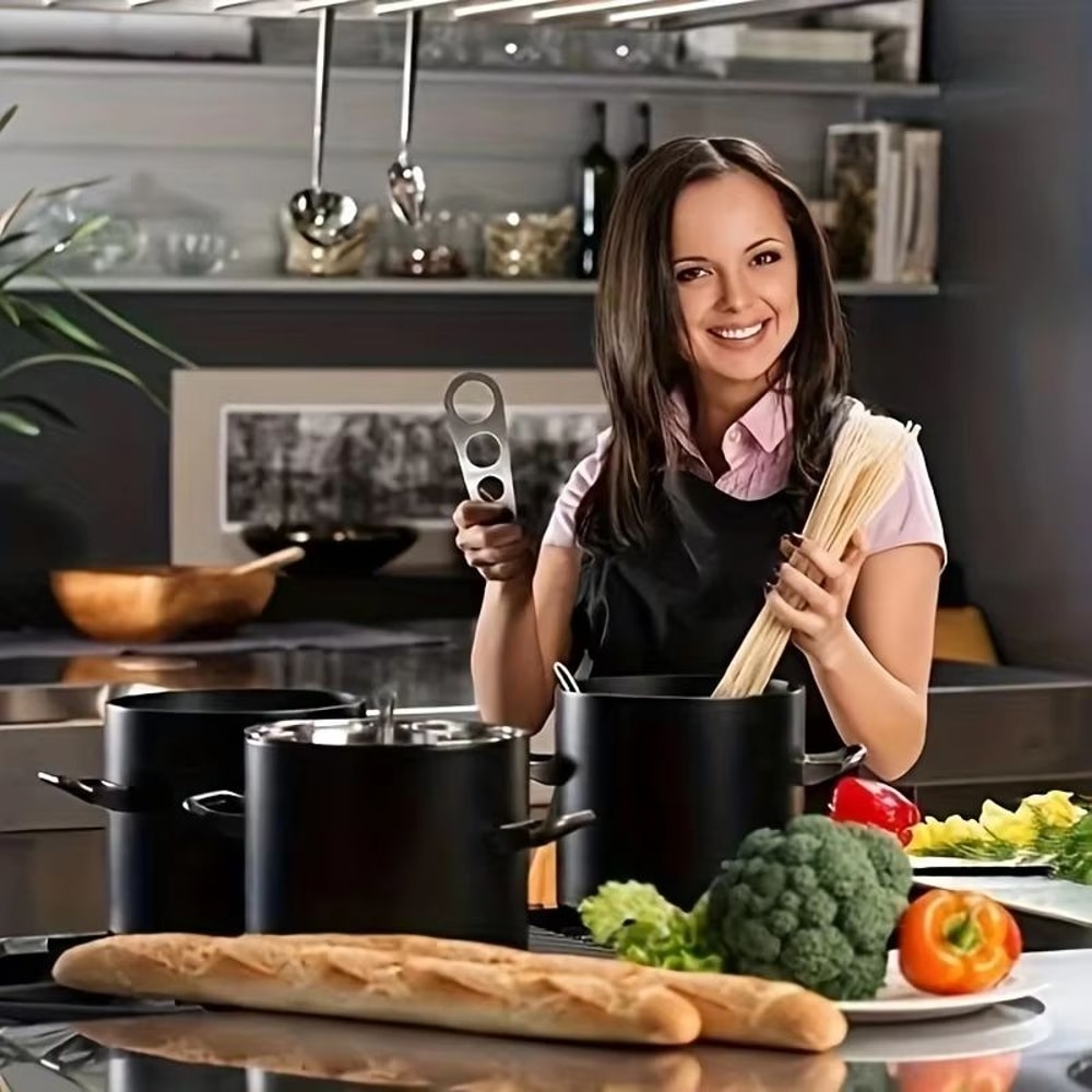 Stainless Steel 4 Hole Pasta Measuring Tool For Perfect Portion Control 4
