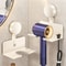 Suction Cup Hair Dryer Holder Wall Mount Adjustable No Drill Rack For Dyson Universal Hair Dryers 9