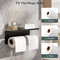 Stainless Steel Double Toilet Paper Holder With Shelf And WallMount Storage 1