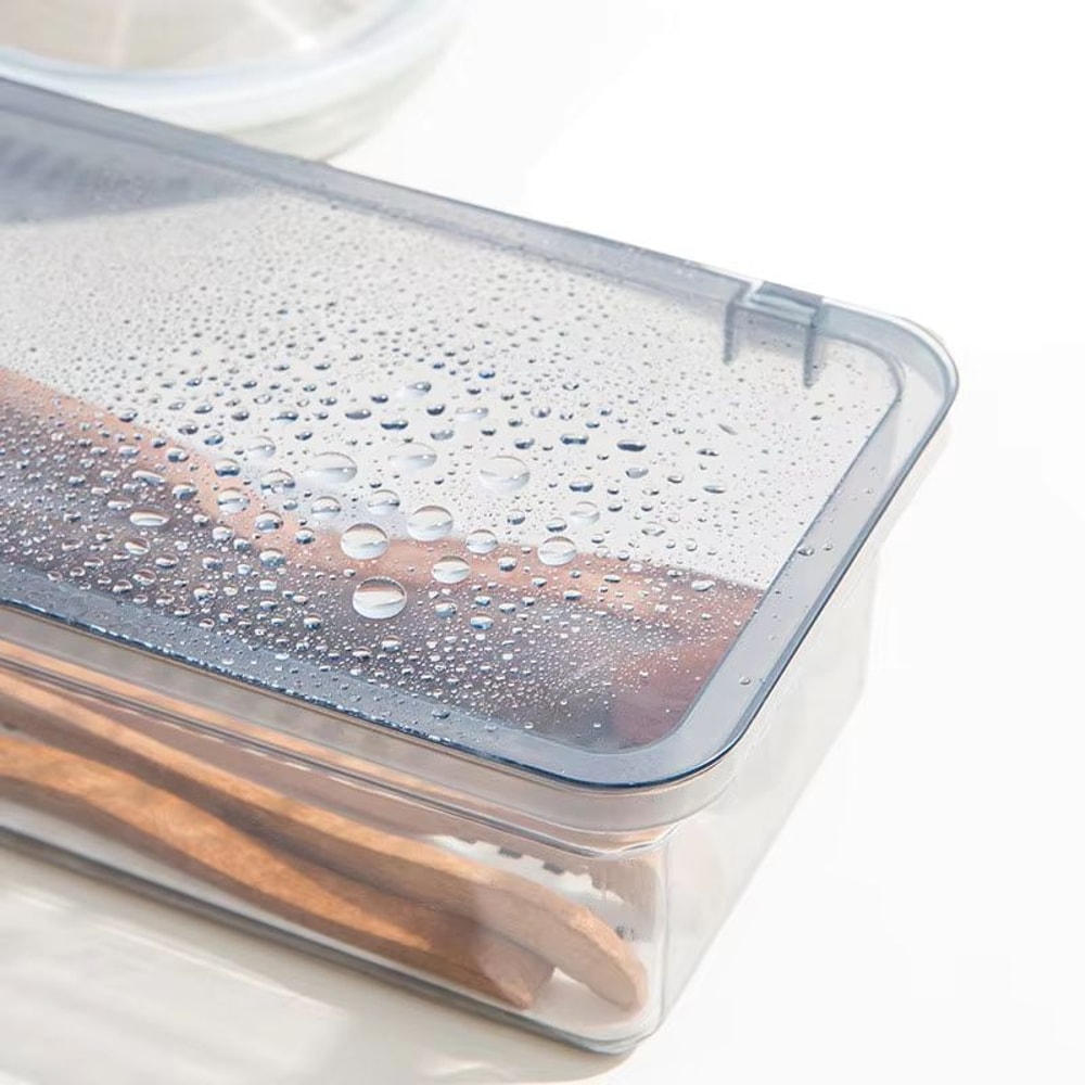 Dustproof Chopsticks And Spoon Storage Box With Drain And Lid Organizer 3