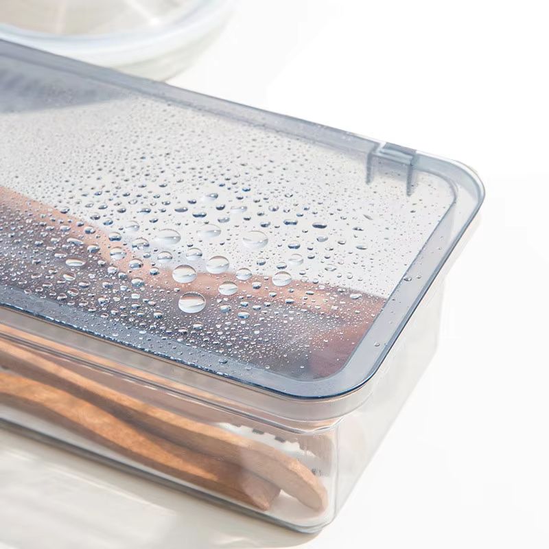 Dustproof Chopsticks And Spoon Storage Box With Drain And Lid Organizer 3