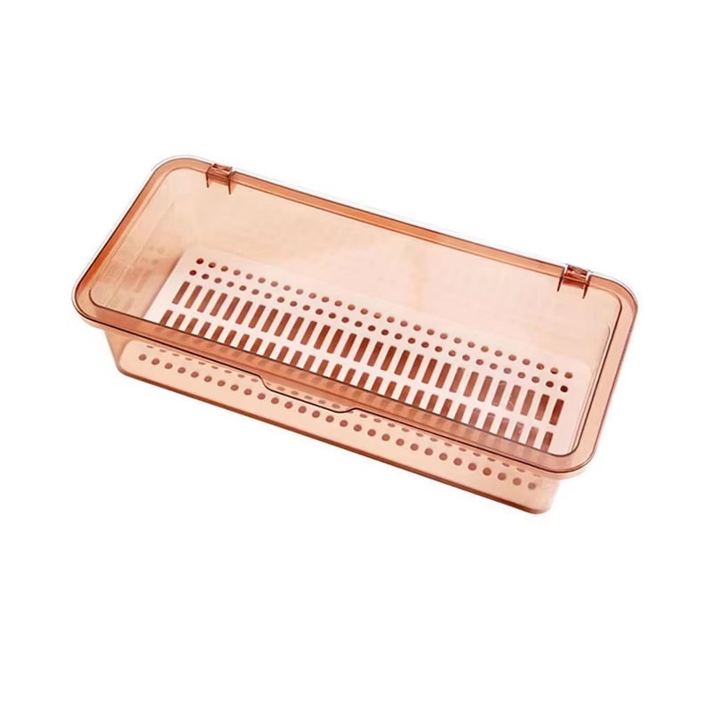 Dustproof Chopsticks And Spoon Storage Box With Drain And Lid Organizer 6