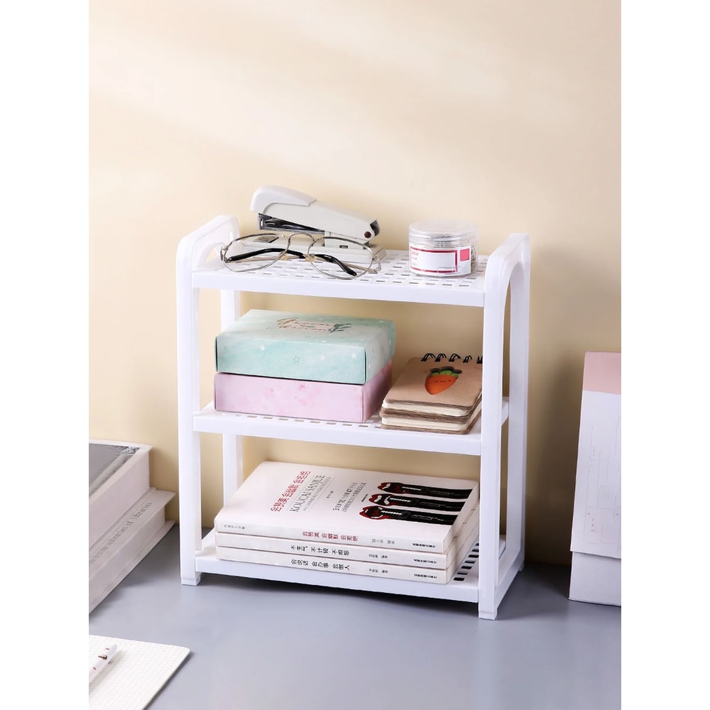 Multi Layer Desktop Storage Shelf Organizer For Office Cosmetics And Home Essentials 1