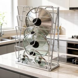5 layer wall mounted pot lid rack space saving kitchen organizer