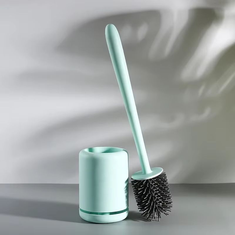 Punch Free Wall Mounted Toilet Brush Set With Long Handle And Quick Dry Base 8
