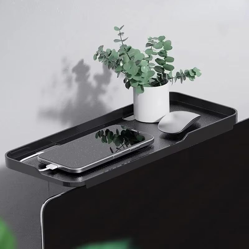 Adjustable Monitor Top Shelf Foldable Screen Storage Rack For Router And Devices 1