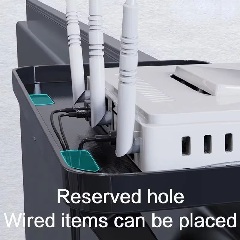 Adjustable Monitor Top Shelf Foldable Screen Storage Rack For Router And Devices 3