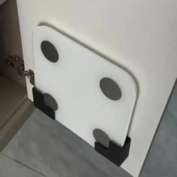 wall mounted weight scale holder universal adjustable storage bracket