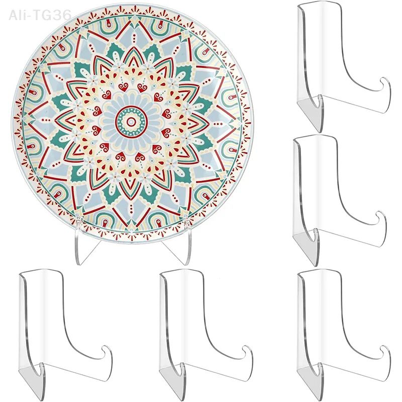 Clear Acrylic Plate Display Stand Multi Purpose Countertop Easel Holder 1