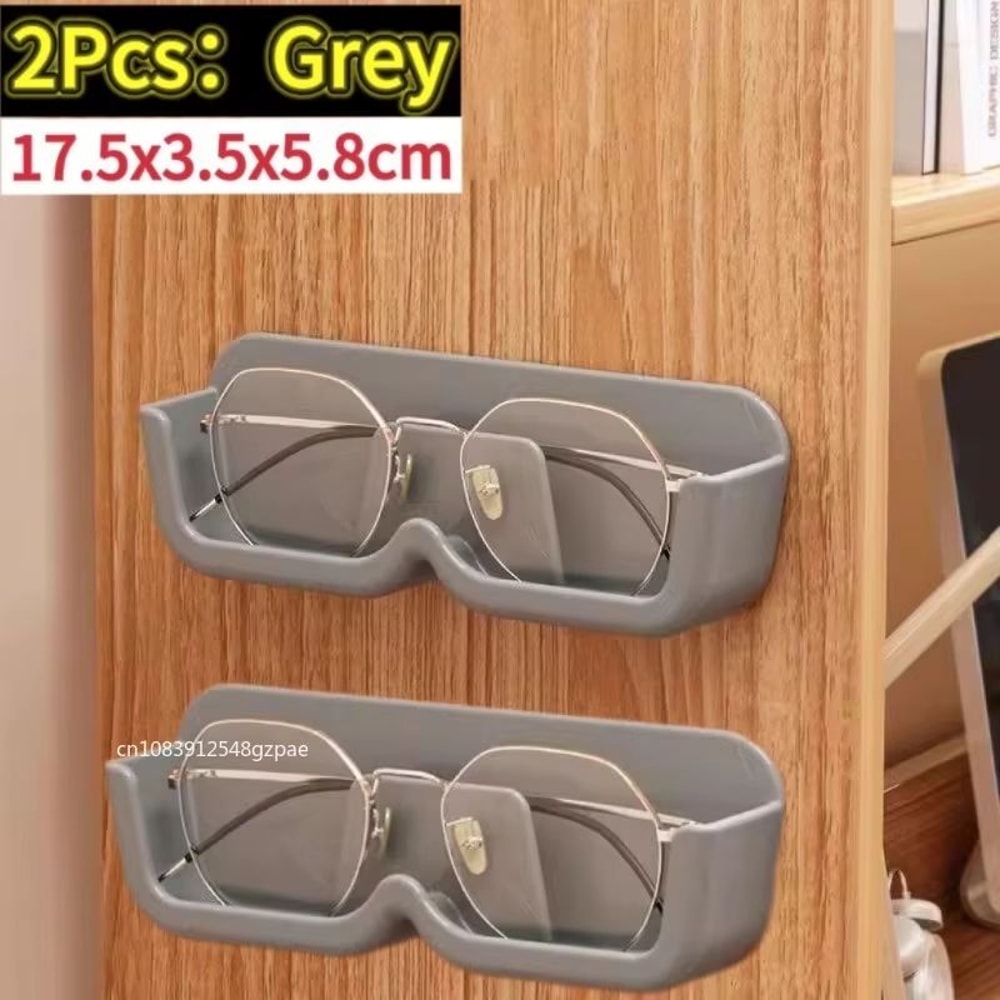 Wall Mounted Sunglasses Organizer Rack No Drill Glasses Storage Shelf Set 6