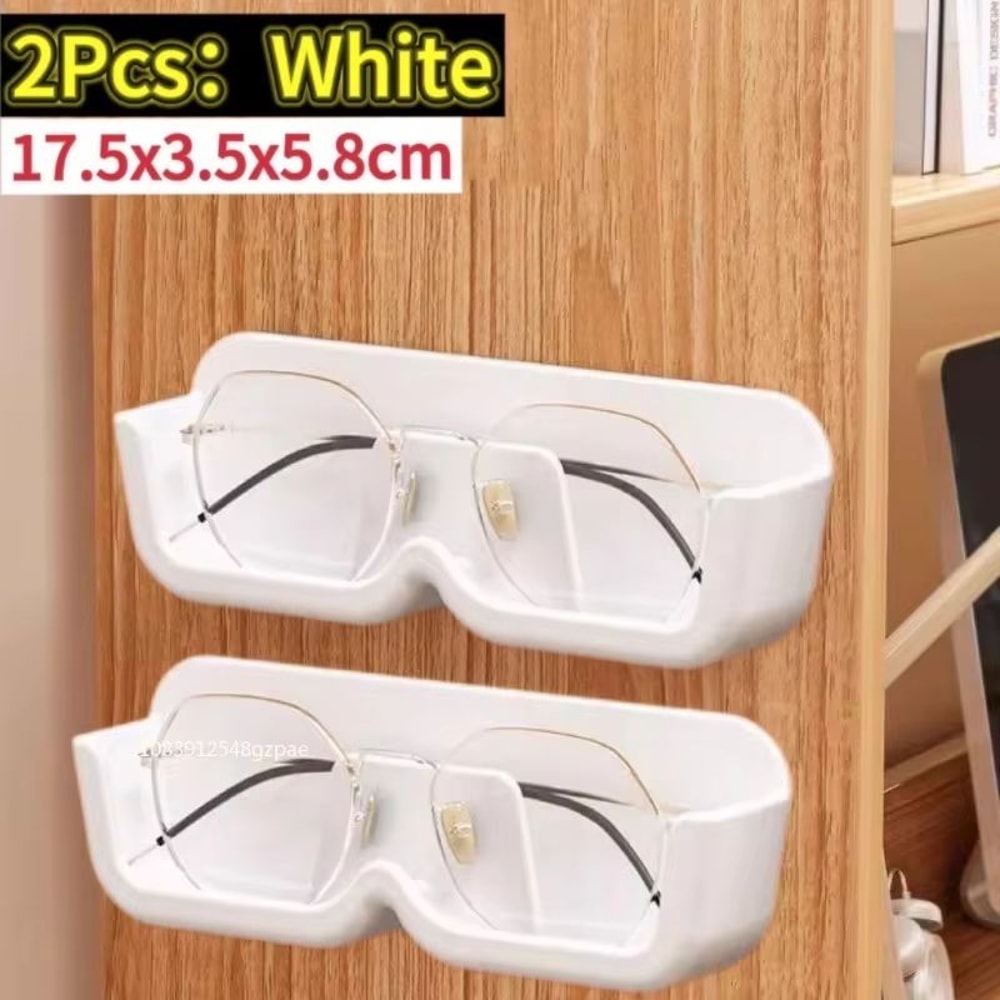Wall Mounted Sunglasses Organizer Rack No Drill Glasses Storage Shelf Set 7